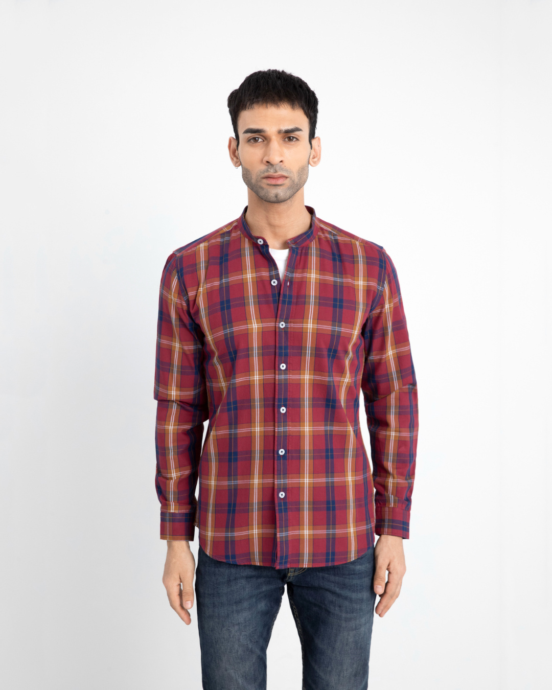 Buy Snitch Men's Maroon Checked Slim Fit Shirt for Men Maroon Online at ...