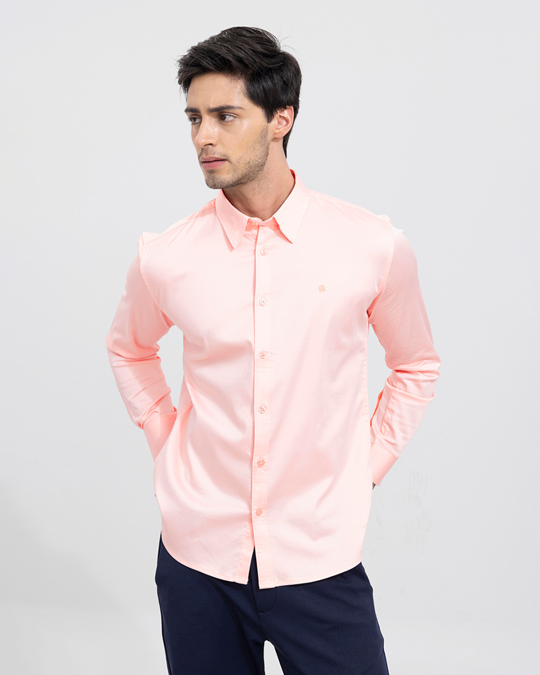 Buy Snitch Men's Pink On Loop Slim Fit Shirt for Men Pink Online at ...