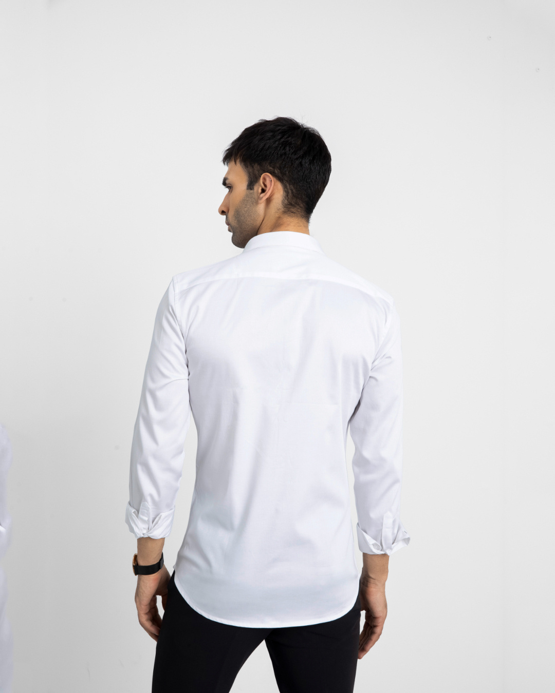 Shop Men's White Lion Embroidered Slim Fit Shirt-Back