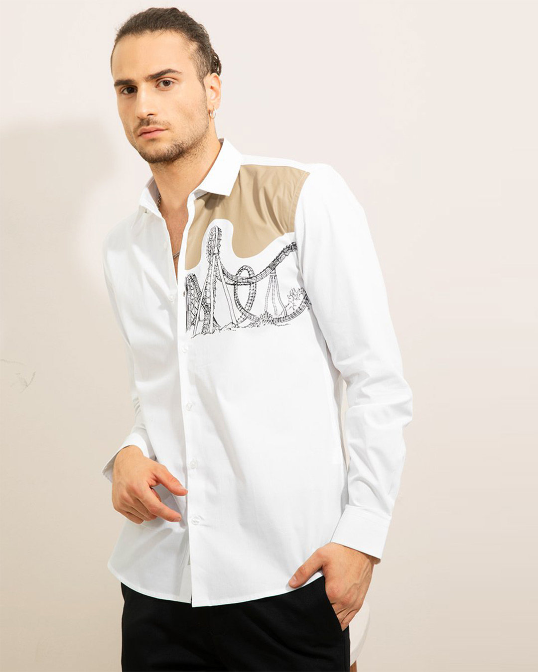 Shop Rollercoaster White Shirt-Front