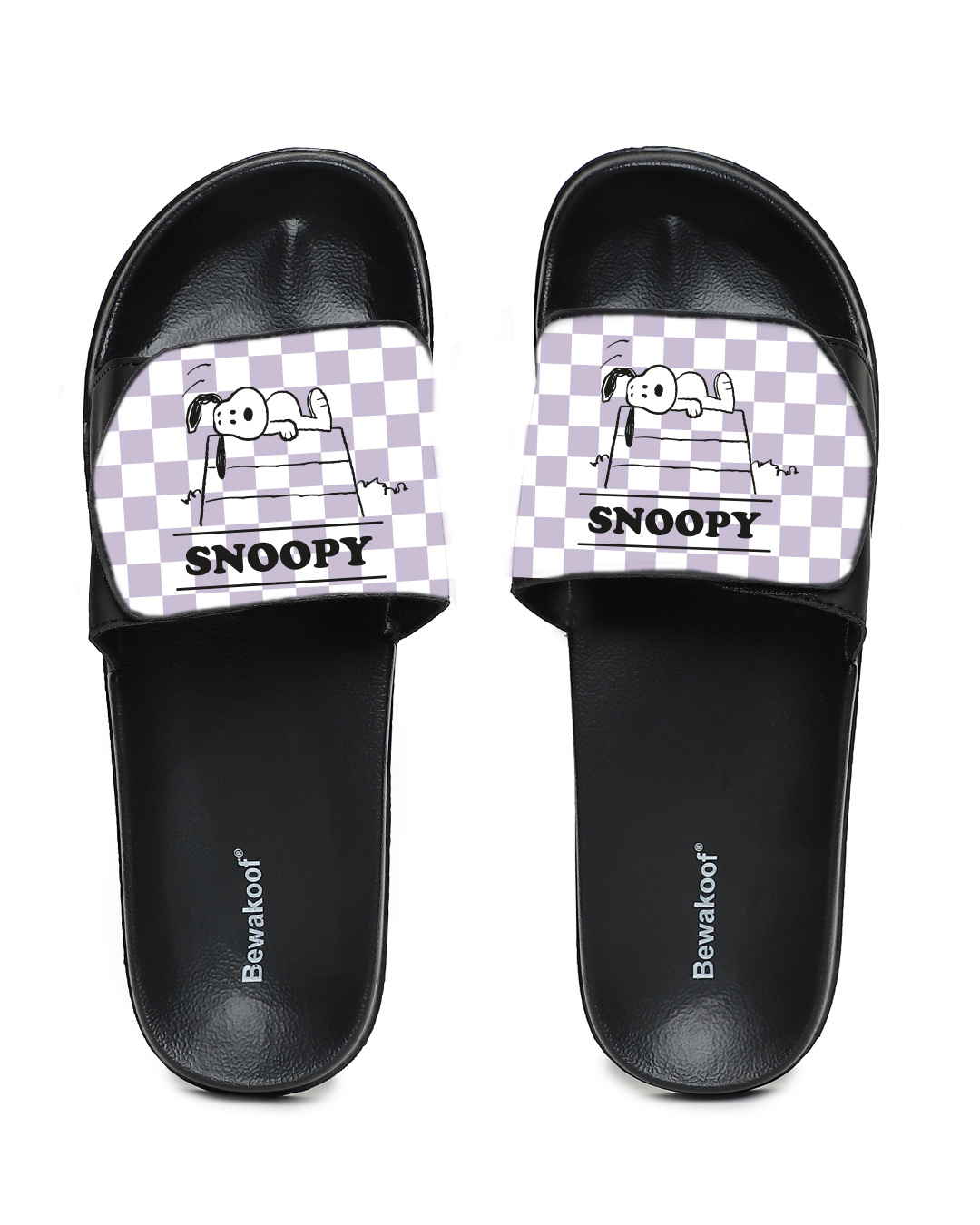 Shop Snoopy Check Lightweight Adjustable Strap Women Slider-Back