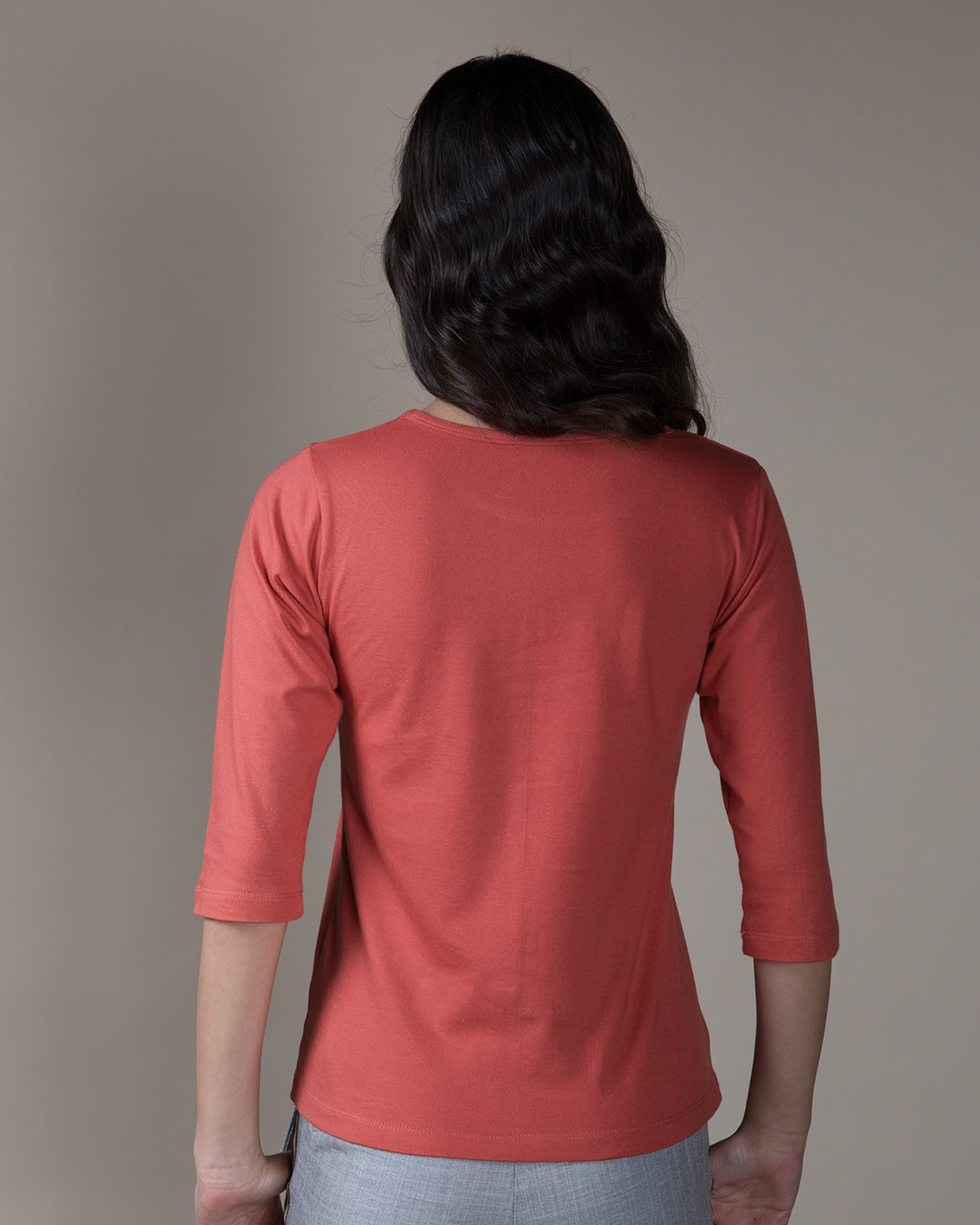 Shop So Much Time Round Neck 3/4th Sleeve T-Shirt-Back