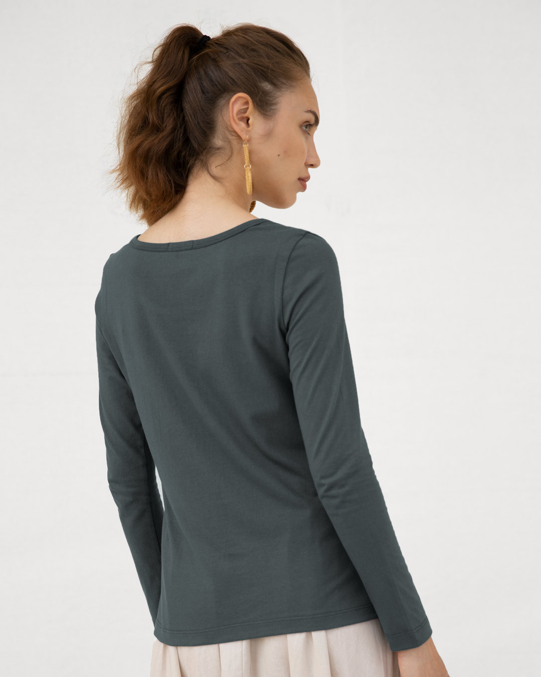 Shop So Much Time Scoop Neck Full Sleeve T-Shirt-Back