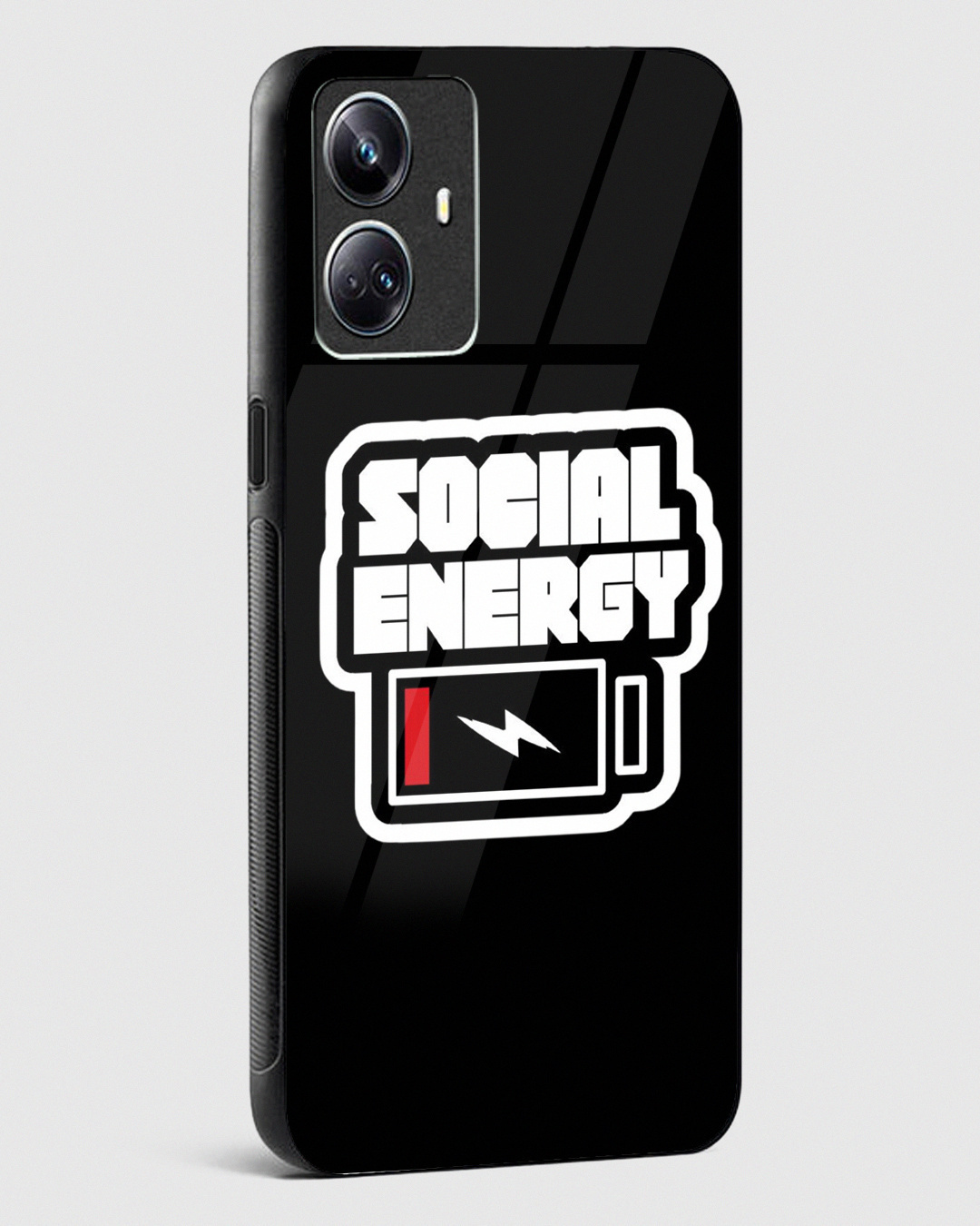 Shop Social Energy Low Premium Glass Case for Realme 10 Pro Plus 5G-Back