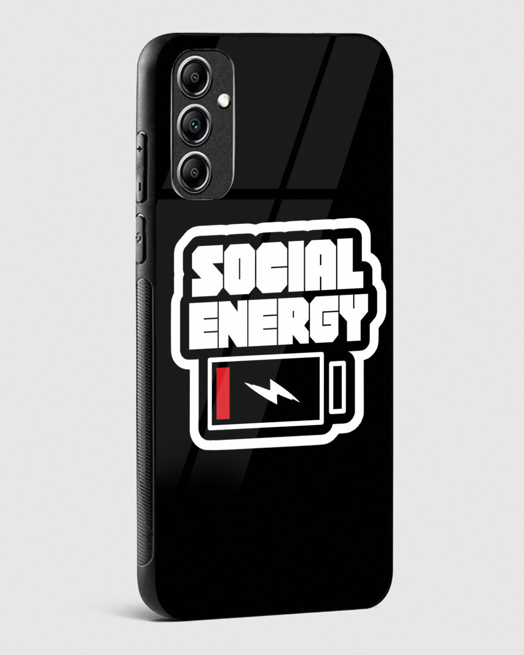 Shop Social Energy Low Premium Glass Case for Samsung Galaxy A34 5G-Back