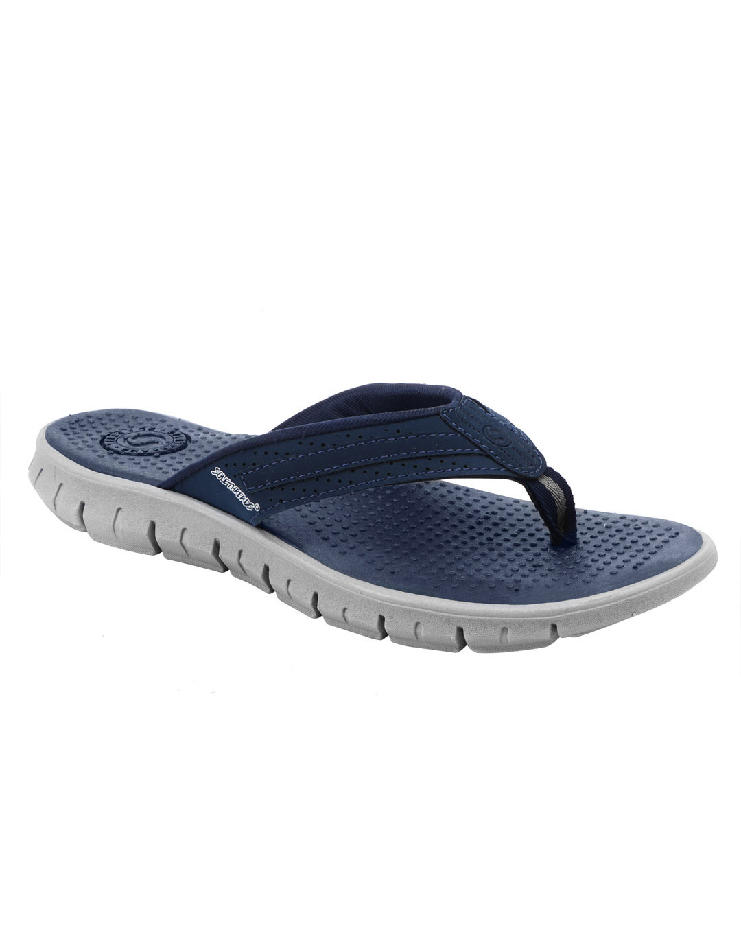 Buy Solethreads Cole Navy L.Grey Flip Flops For Men Online in