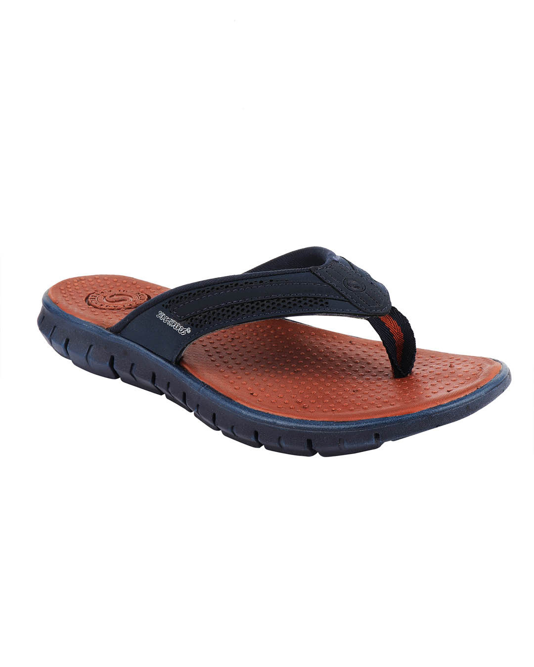 Buy Solethreads Cole Tan Navy Flip Flops For Men Online in India