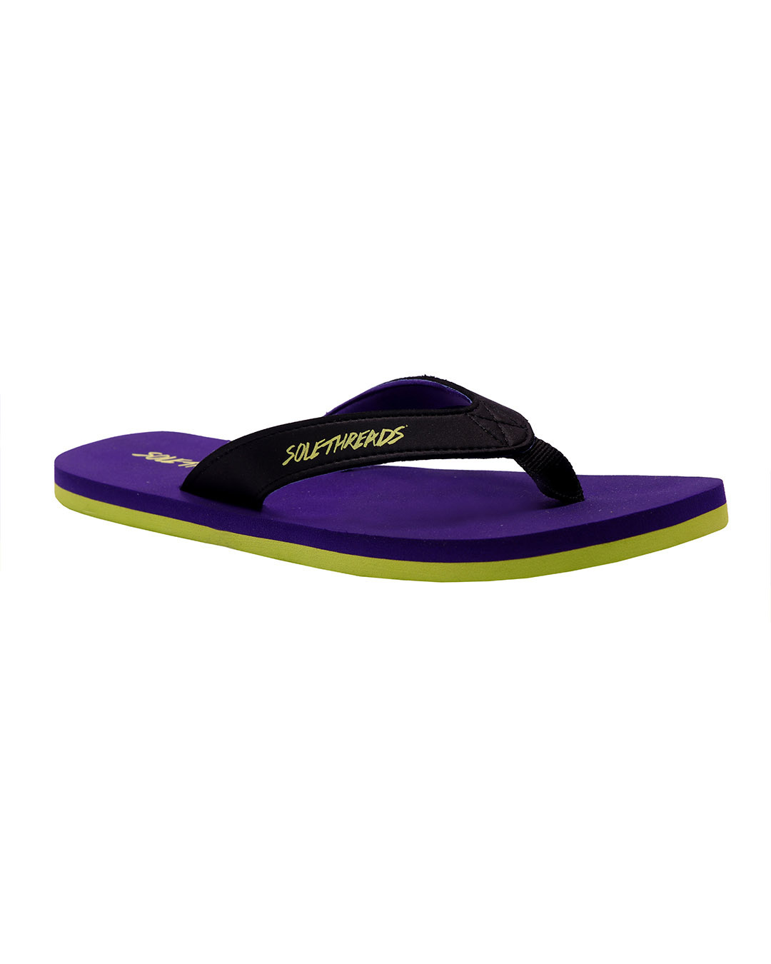 Shop St Basic   Purple/Lime Flip Flops For Women-Back