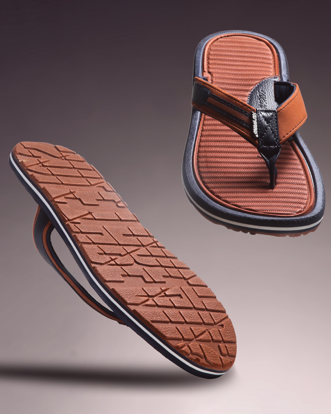 Buy Men's Uber Cool Orange Flip Flops Online in India at Bewakoof