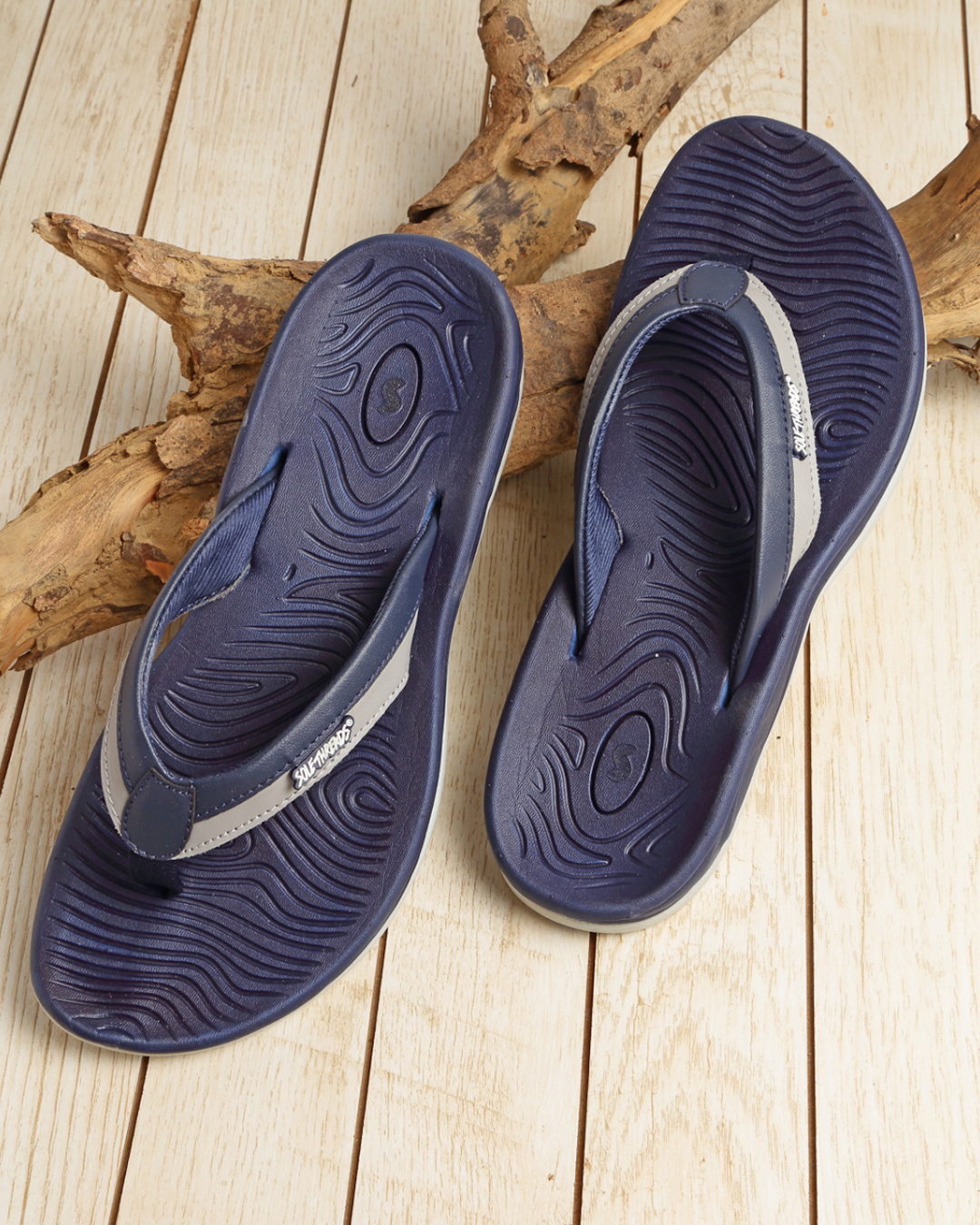 Buy Solethreads Women's Blue Round Toe Flip Flop Online in India at Bewakoof