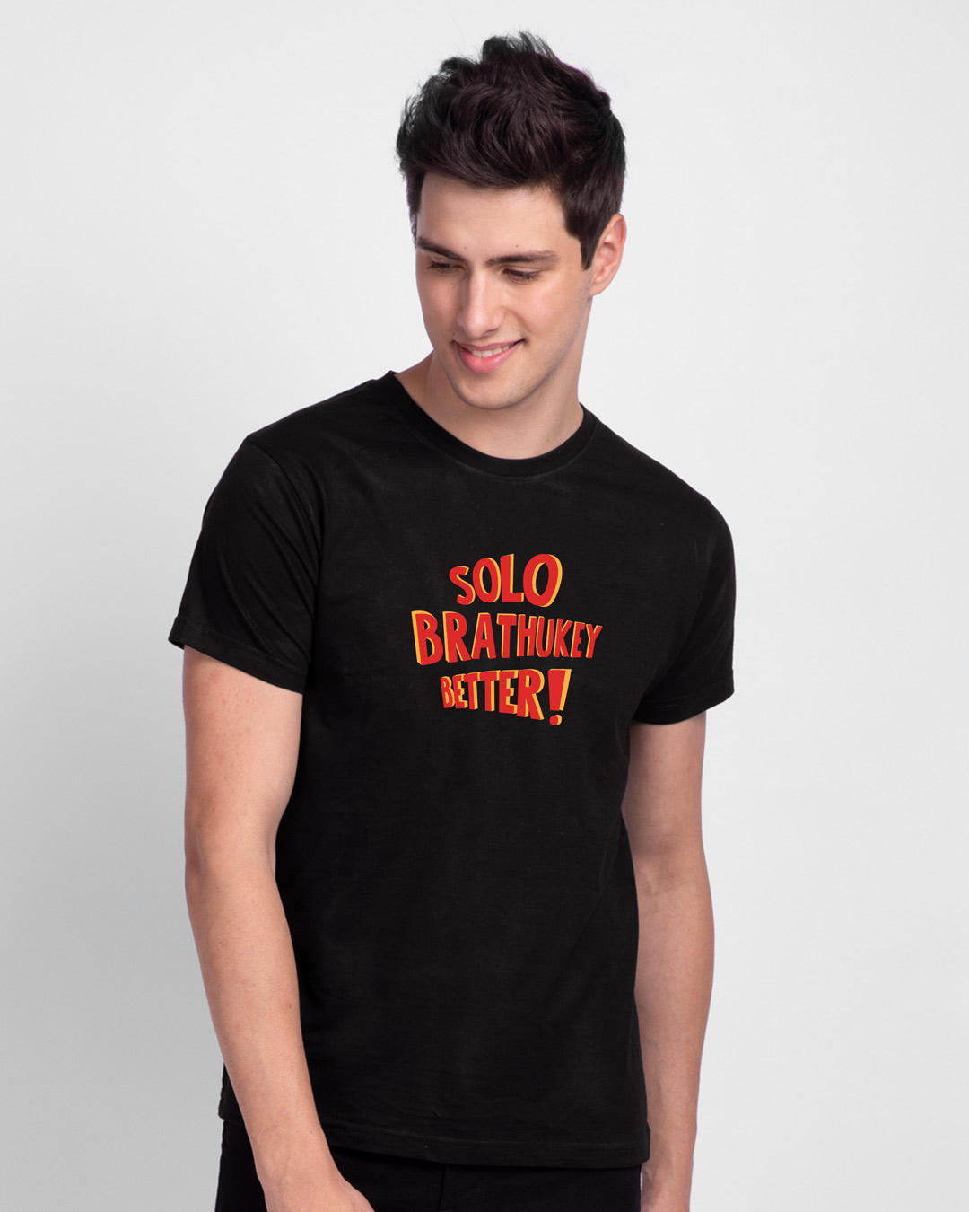 Shop Solo Brathukey Half Sleeve T-Shirt-Back
