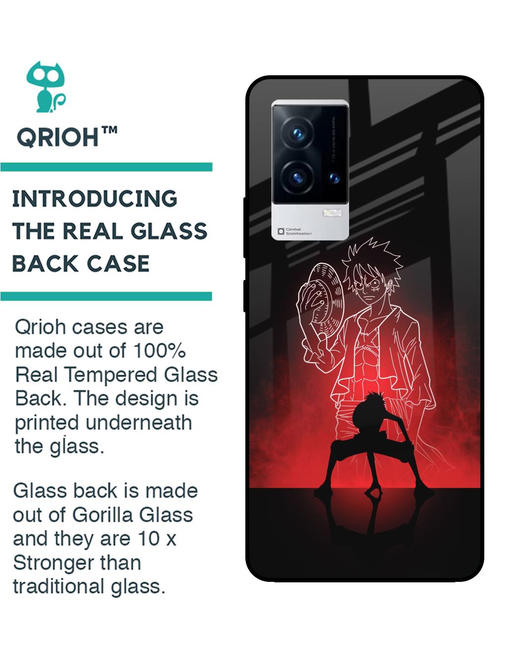 Shop Soul Of Anime Premium Glass Case for IQOO 9 5G (Shock Proof,Scratch Resistant)-Back