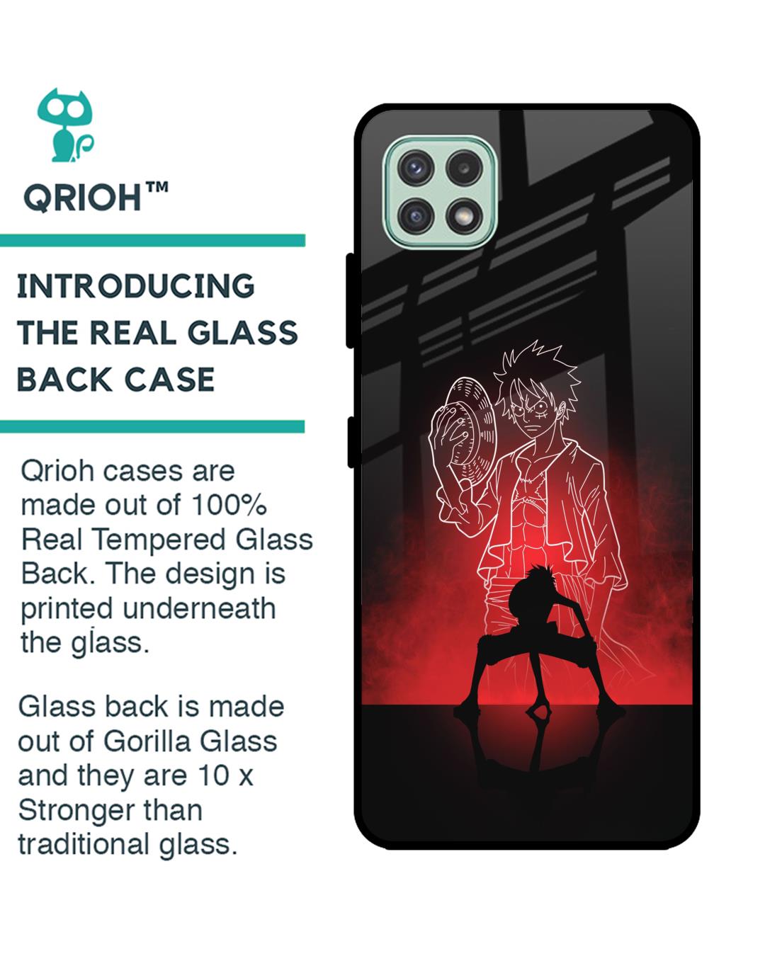 Shop Soul Of Anime Premium Glass Case for Samsung Galaxy A22 5G (Shock Proof,Scratch Resistant)-Back