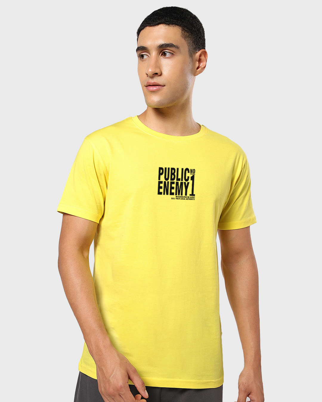 Shop Men's Yellow Soul Reaper Typography T-shirt-Back