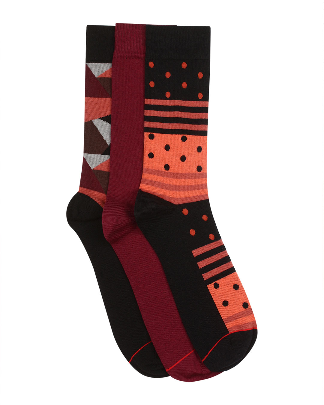 Shop Pack of 3 Soxytoes Code Red Crew Socks-Back