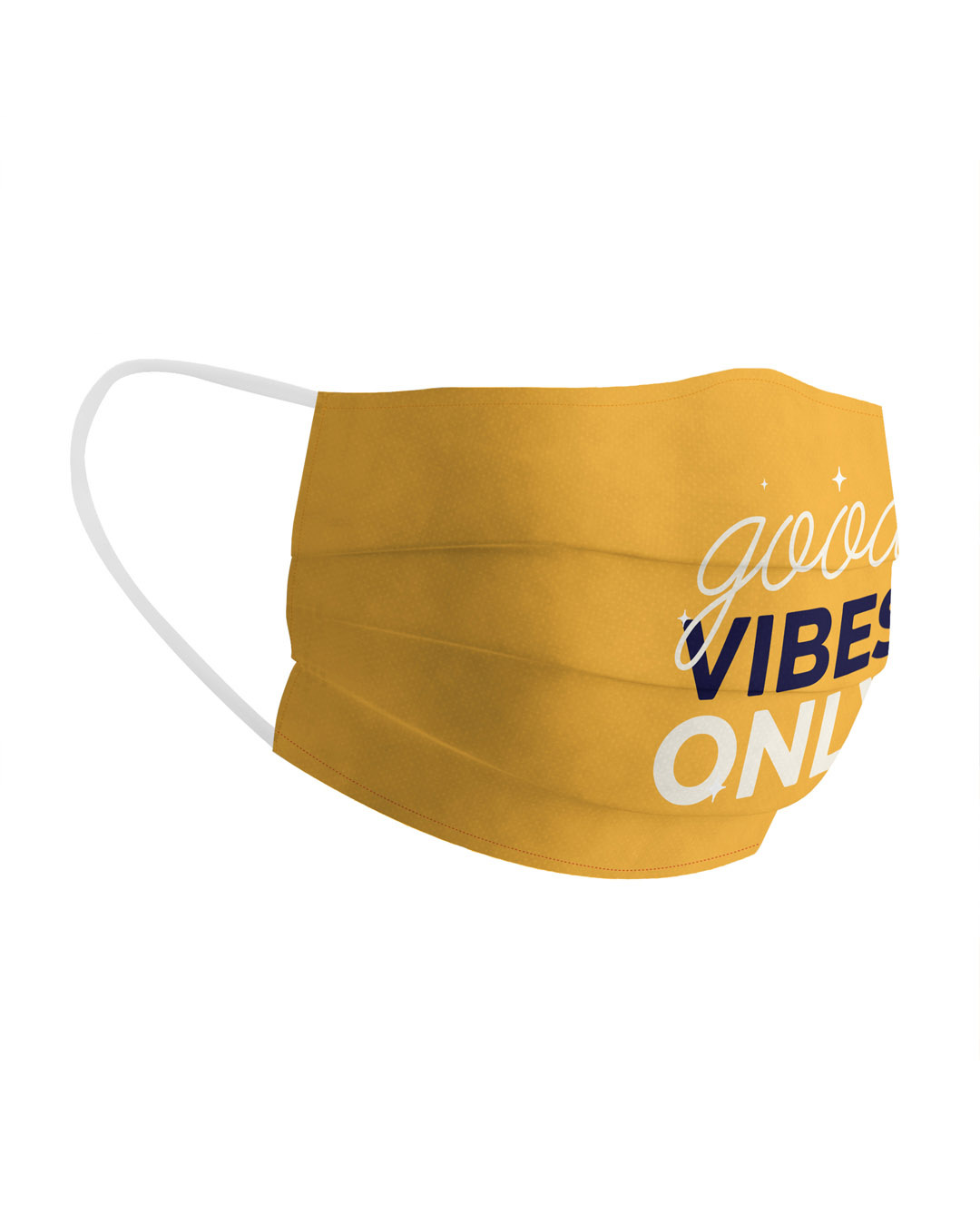 Shop Good Vibes Only Cotton Face Mask-Back