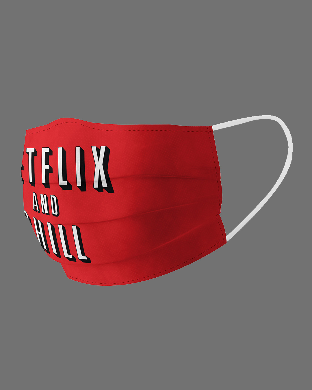 Shop Netflix & Chill Cotton Face Mask-Back