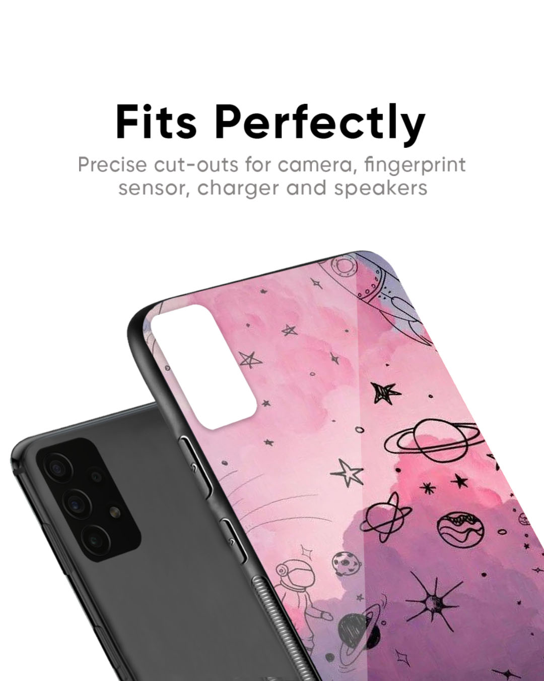 Shop Space Doodles Premium Glass Case for Google Pixel 6a (Shock Proof, Scratch Resistant)-Back