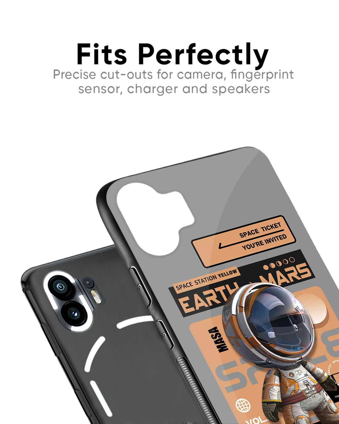 Shop Space Ticket Premium Glass Case for Nothing Phone (2)-Back