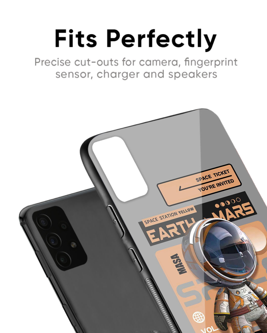 Shop Space Ticket Premium Glass Case for OnePlus 8 (Shock Proof, Scratch Resistant)-Back