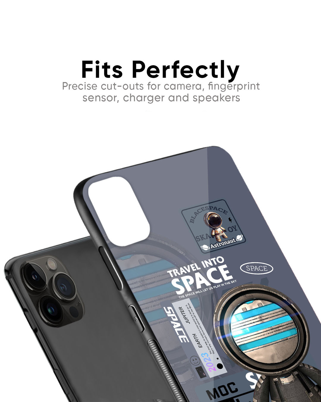 Shop Space Travel Premium Glass Case for Apple iPhone 11 Pro Max (Shock Proof, Scratch Resistant)-Back