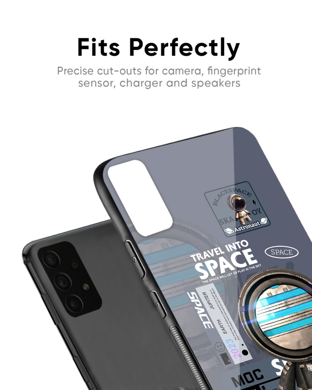 Shop Space Travel Premium Glass Case for OnePlus Nord CE 3 5G (Shock Proof, Scratch Resistant)-Back