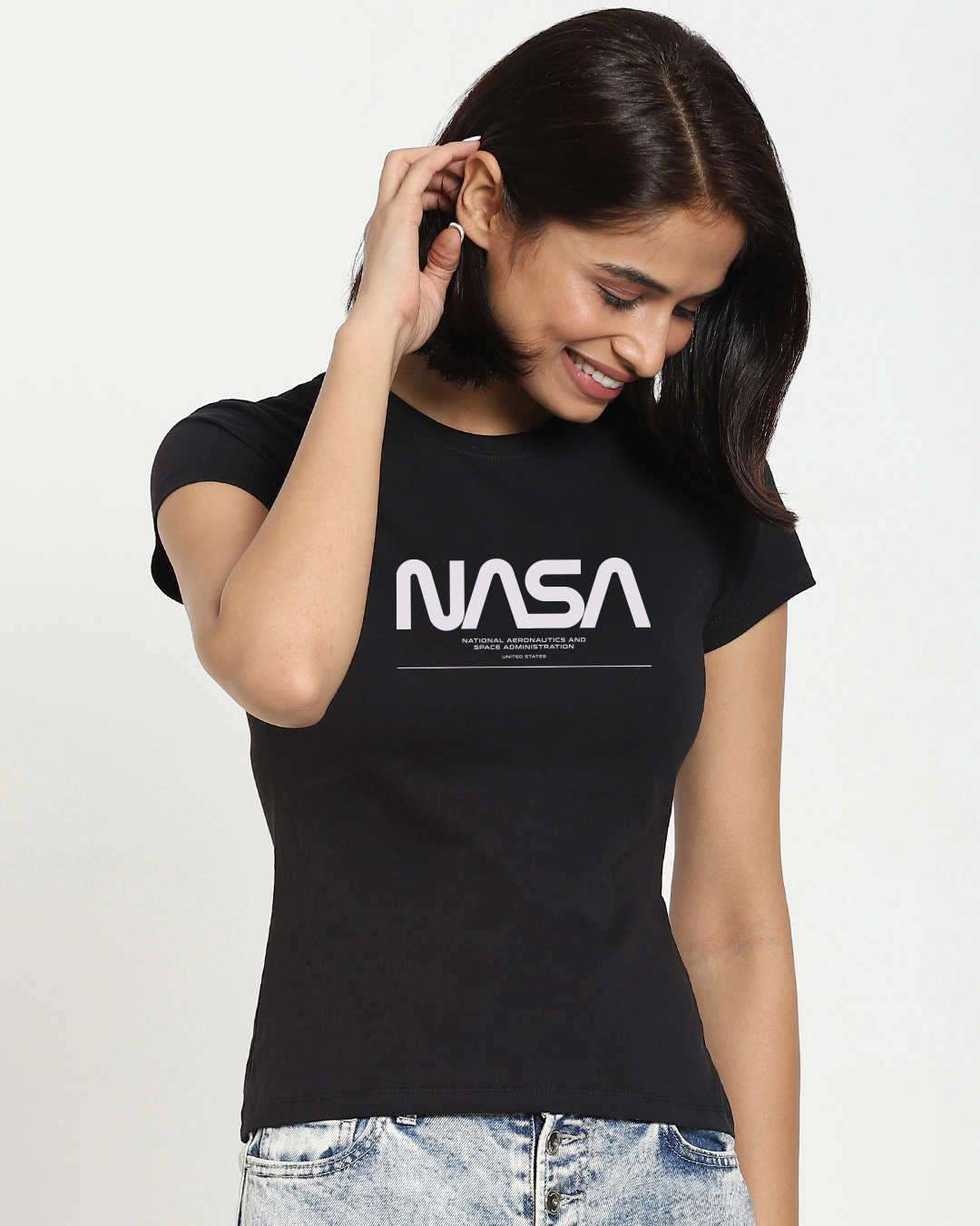 Shop Spaced NASA Slim Fit T-Shirt-Back
