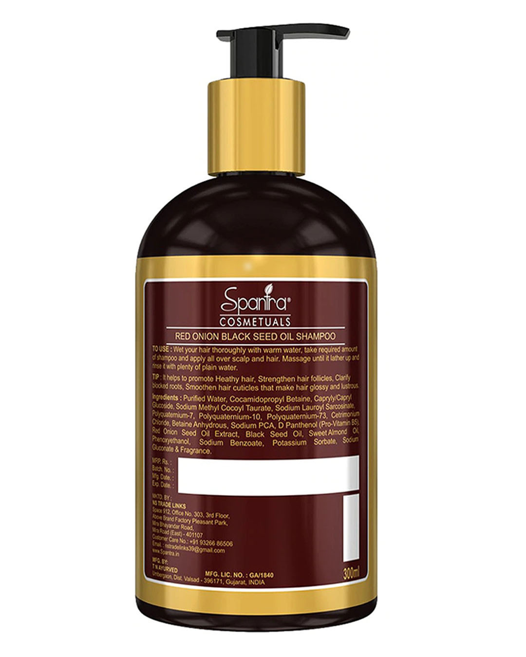 Shop Red Onion Black Seed Oil Shampoo 300ml-Back