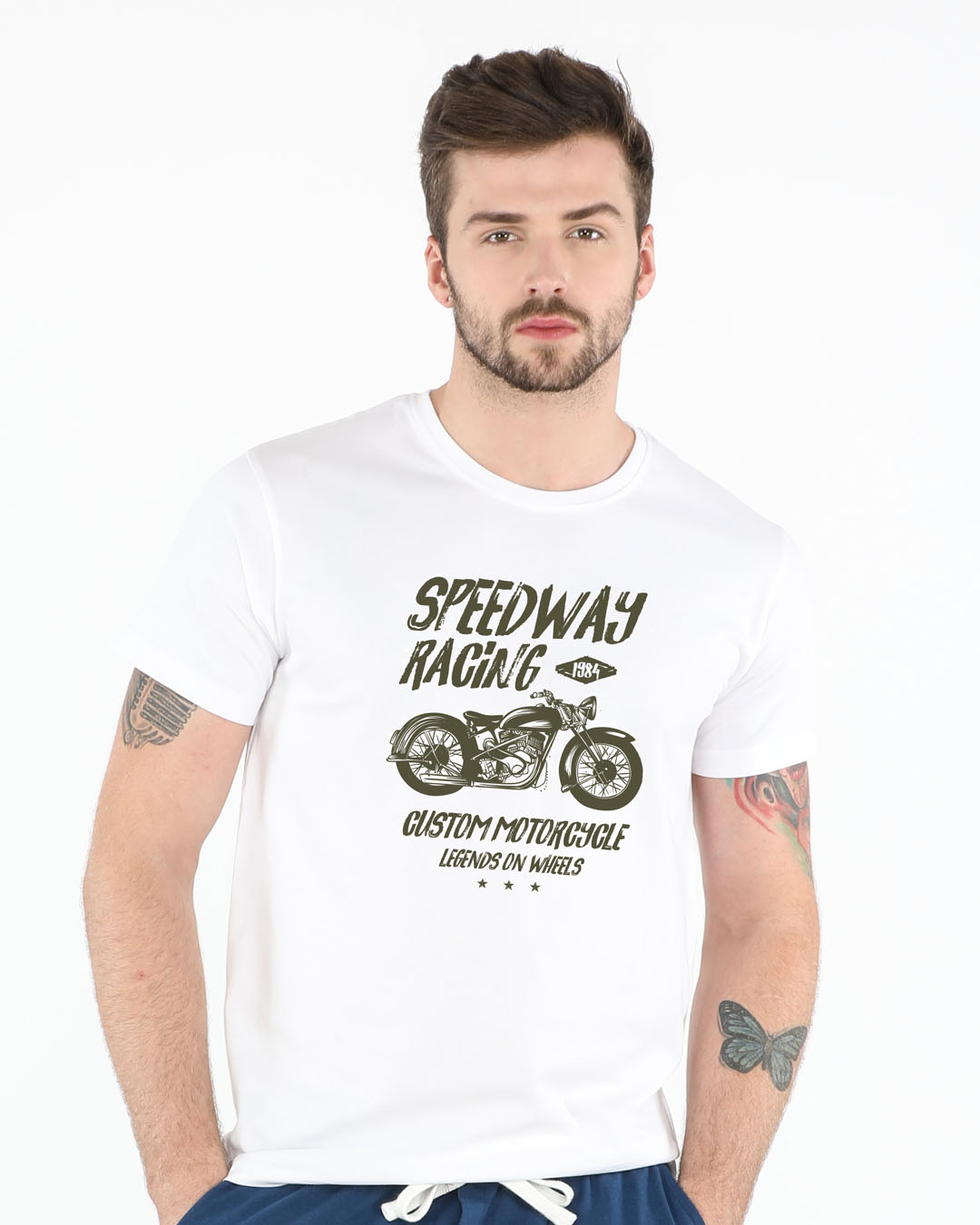Shop Speedway On Wheels Half Sleeve T-Shirt-Back