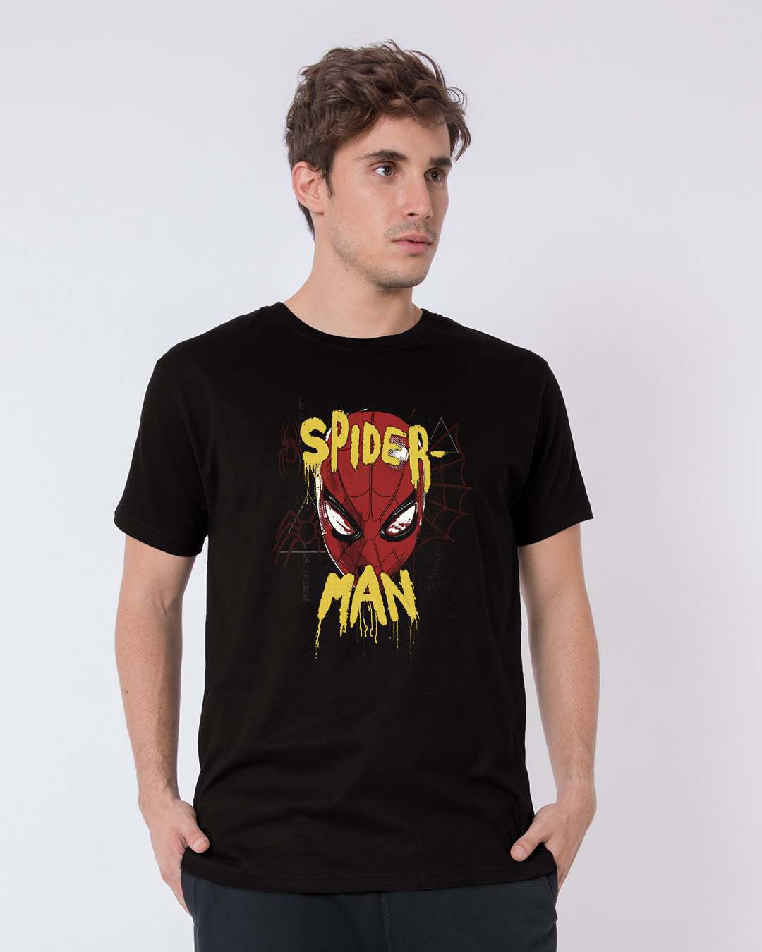 Shop Spider Spray Paint Half Sleeve T-Shirt (FFHL)-Back