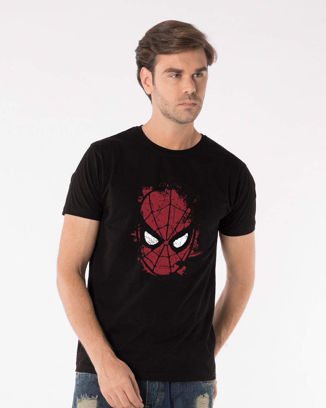 Shop Spiderman Splatter Half Sleeve T-Shirt (SPL)-Back