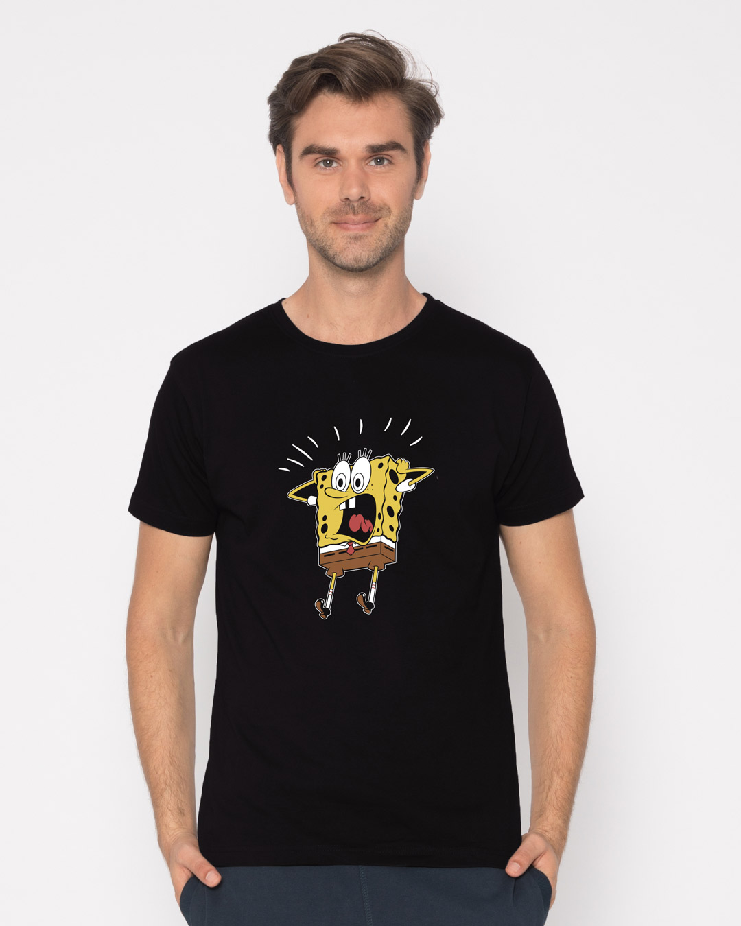 Shop Spongebob Oh My Bob Half Sleeve T-Shirt (SBL)-Back