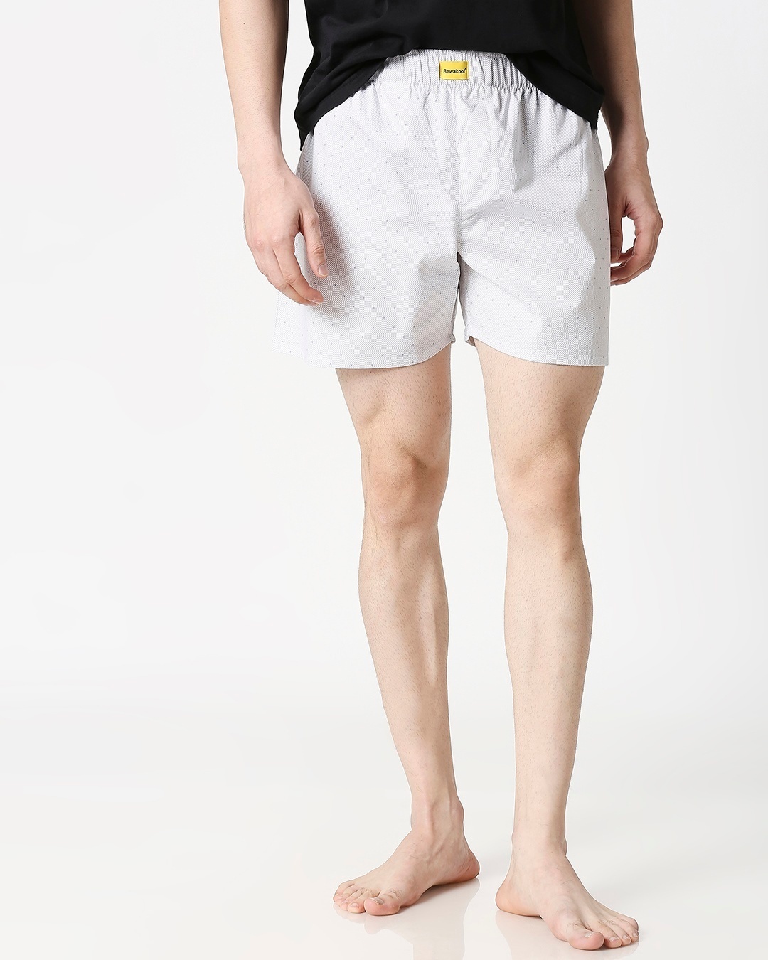 Shop Spotted White Men's Boxers-Back