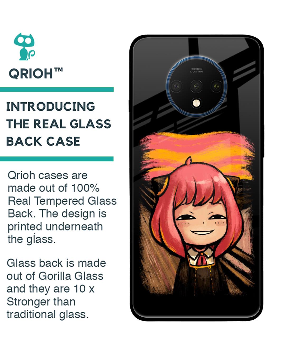 Shop Spy X Family Premium Glass Case for OnePlus 7T (Shock Proof,Scratch Resistant)-Back