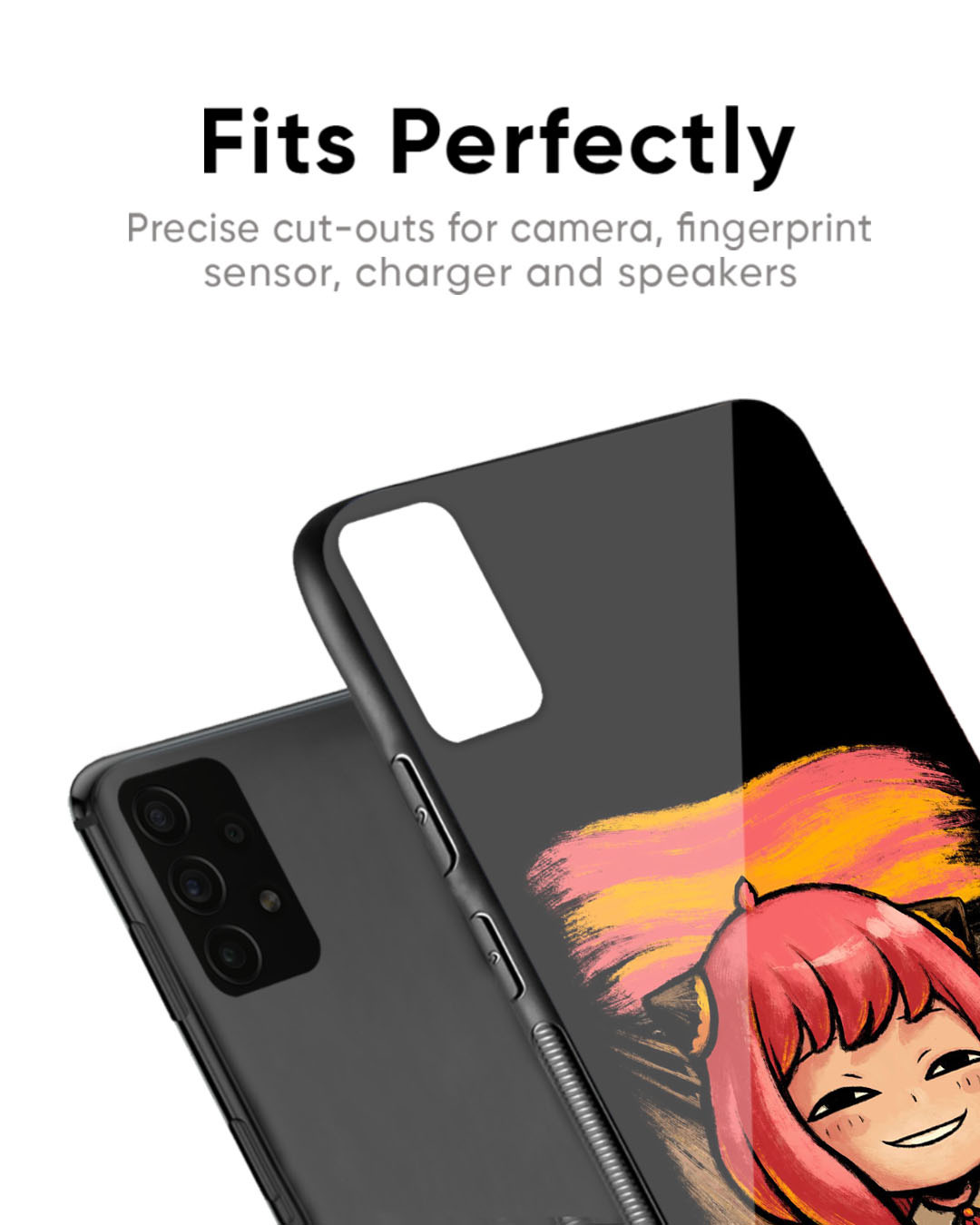 Shop Spy X Family Premium Glass Case for Oppo Reno8T 5G (Shock Proof, Scratch Resistant)-Back