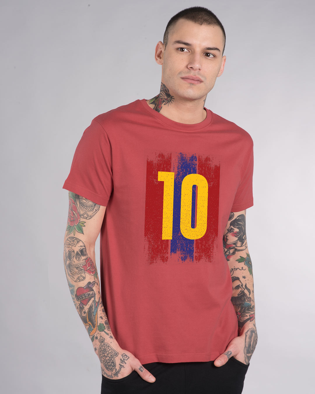 Shop Star Striker Half Sleeve T-Shirt-Back