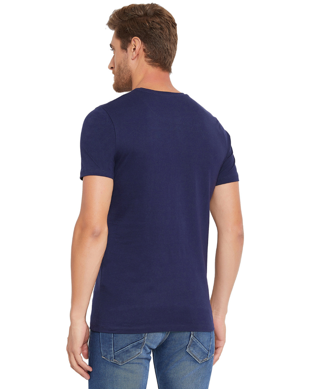 Shop Star Wars Navy Blue Character Print Mens T Shirt-Back