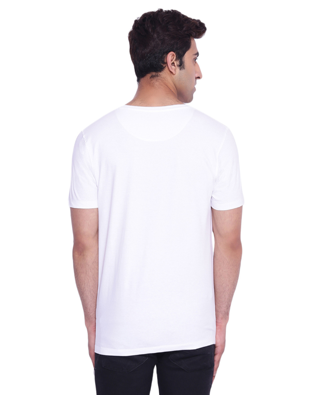 Shop Star Wars Round Neck Short Sleeves  T Shirt   White-Back