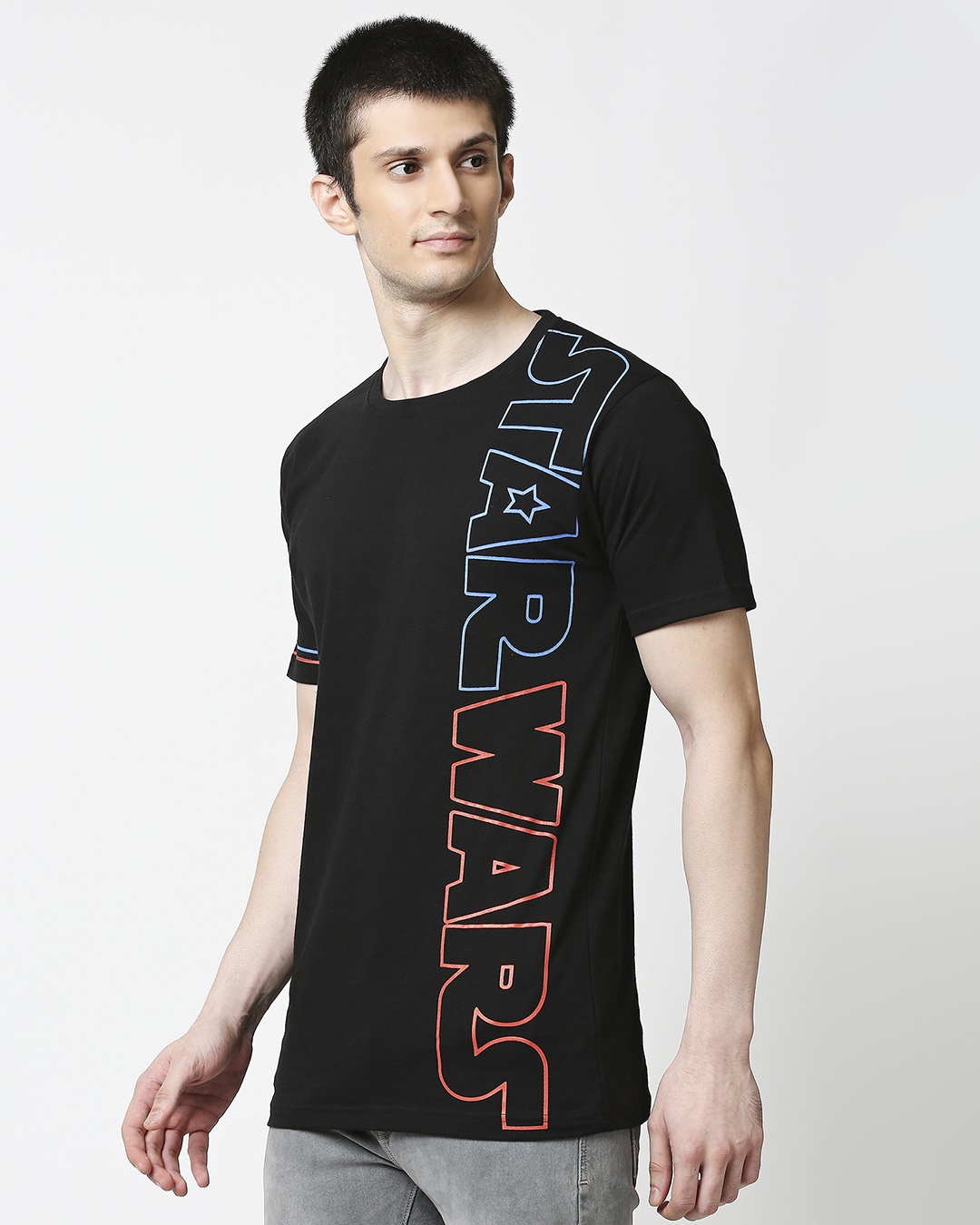 Shop Star Wars Half Sleeves Hyperprint T-Shirt (SWL) Black-Back