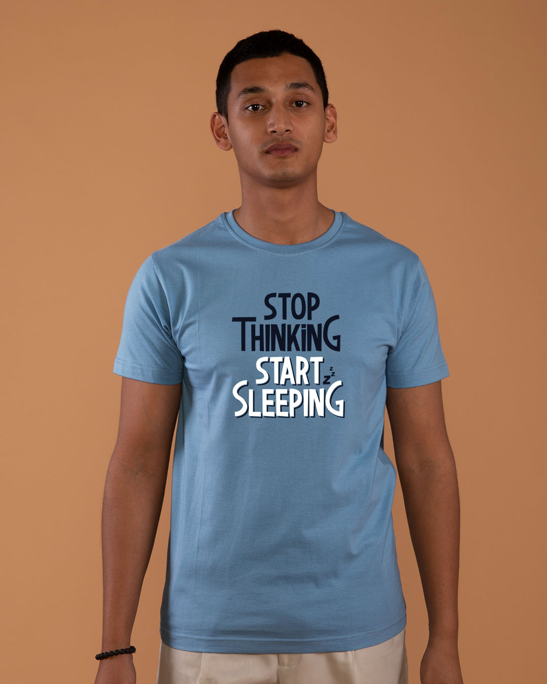 Shop Start Sleeping Half Sleeve T-Shirt-Back