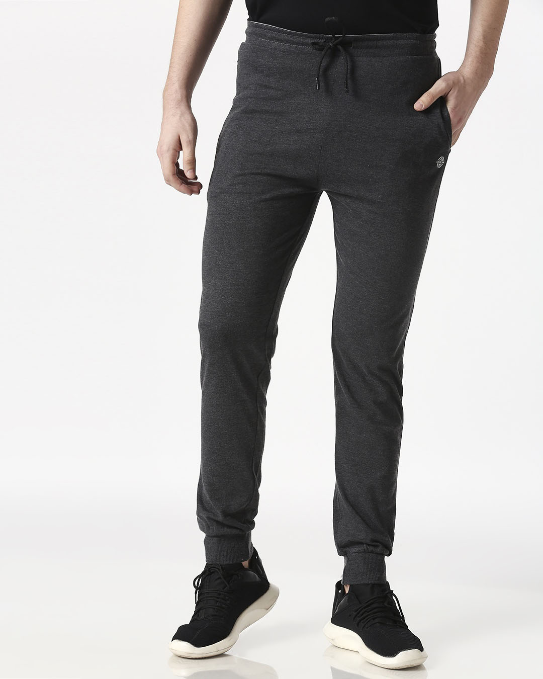 Buy Status Quo Men's Anthra Melange Joggers Online at Bewakoof