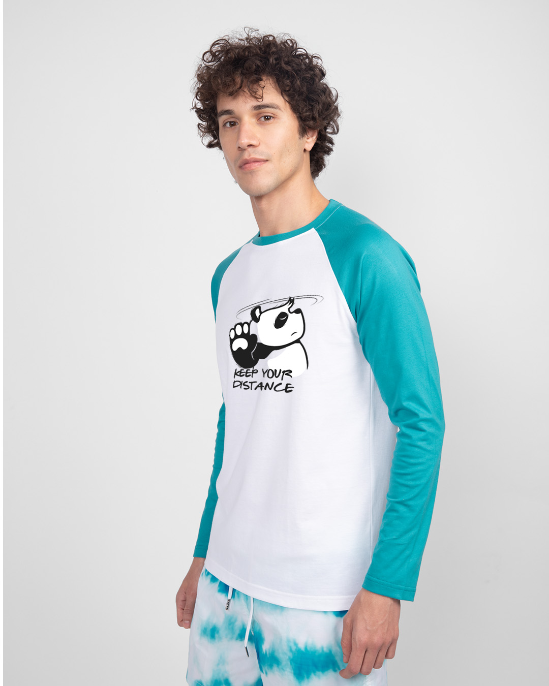 Shop Stay Away Panda Full Sleeve Raglan T-Shirt-Back