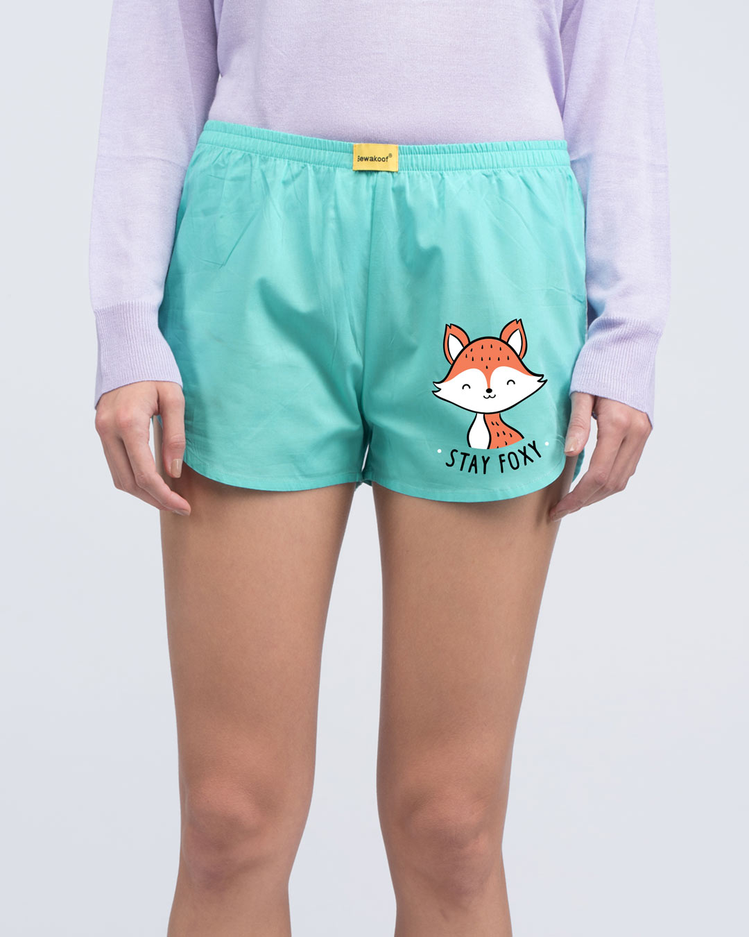 Shop Stay Foxy Side Printed Boxer-Back