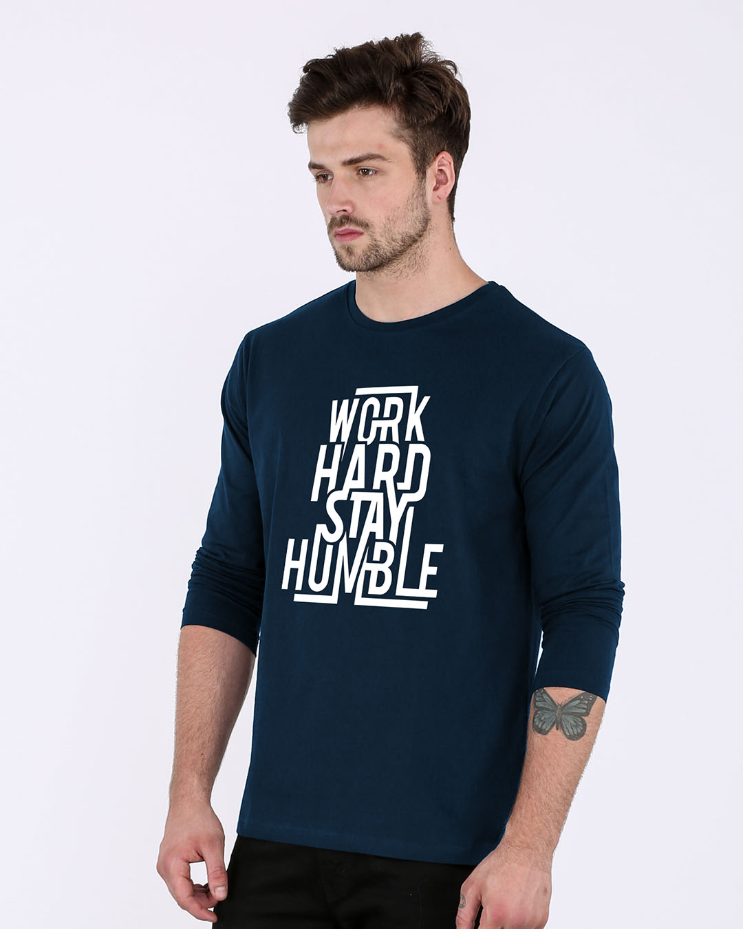 Shop Stay Humble Full Sleeve T-Shirt-Back