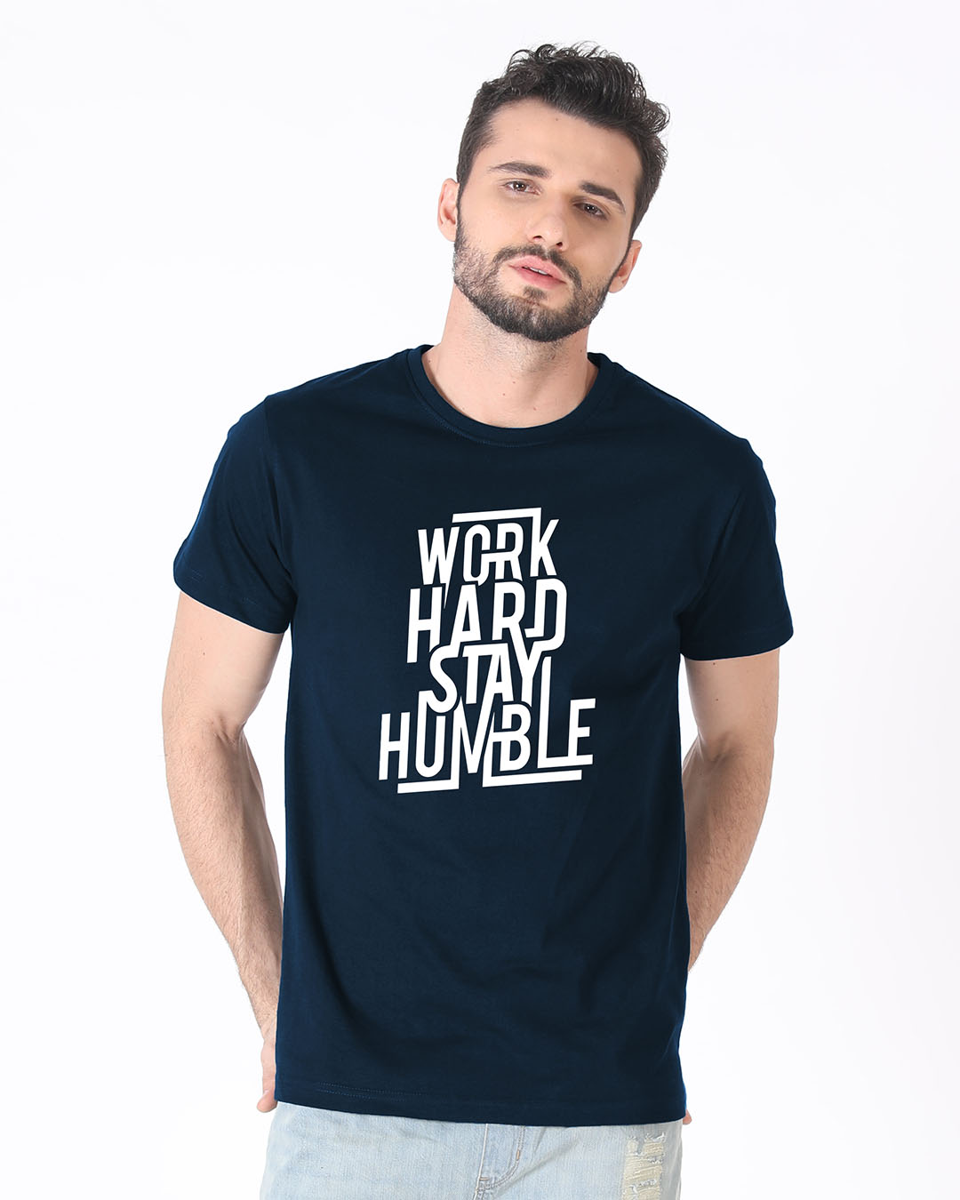 Shop Stay Humble Half Sleeve T-Shirt-Back
