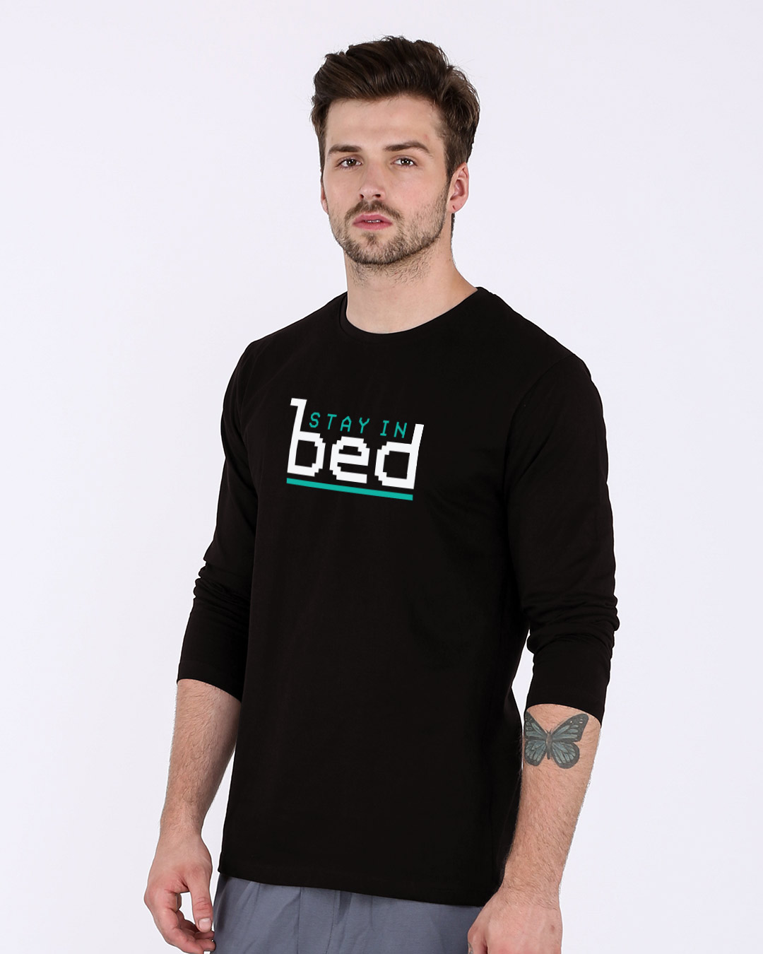 Shop Stay In Bed Full Sleeve T-Shirt (MTL)-Back