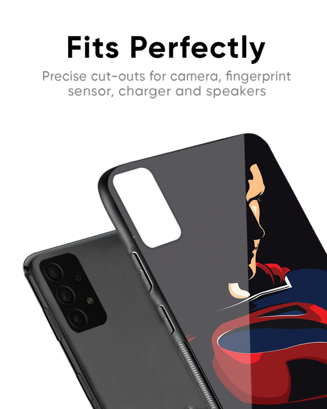 Shop Steel Man Premium Glass Case for OnePlus 8 (Shock Proof, Scratch Resistant)-Back