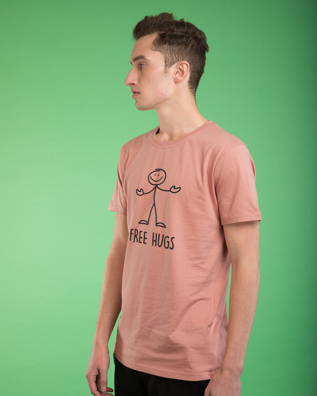 Shop Stick Hugs Half Sleeve T-Shirt-Back