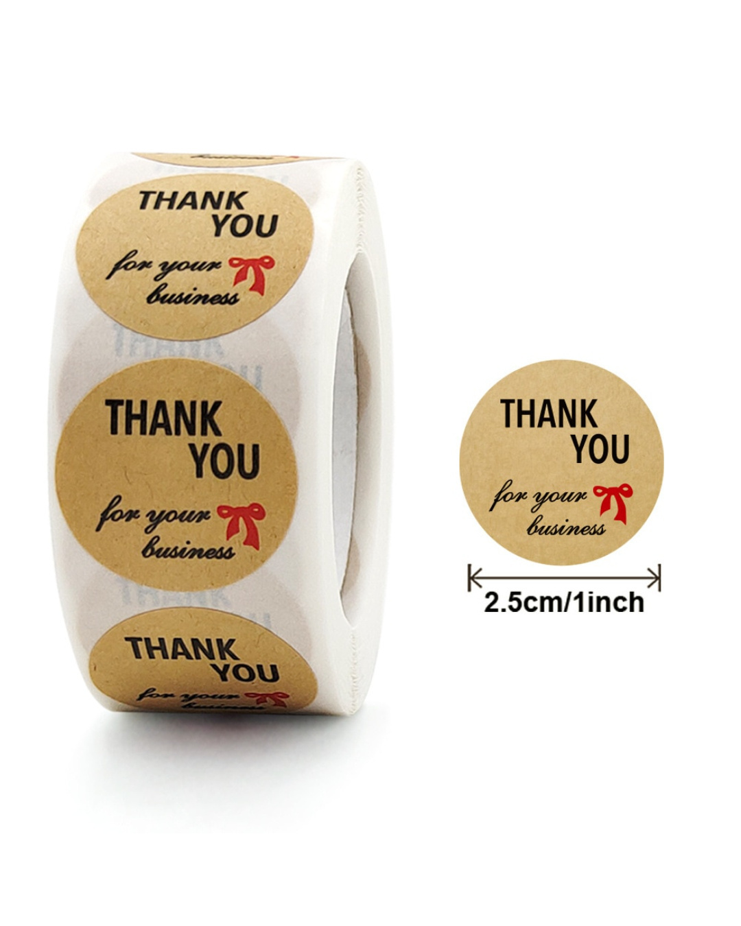 Buy Brown Thank You Label Stickers Roll (Set of 500) Online in India at ...