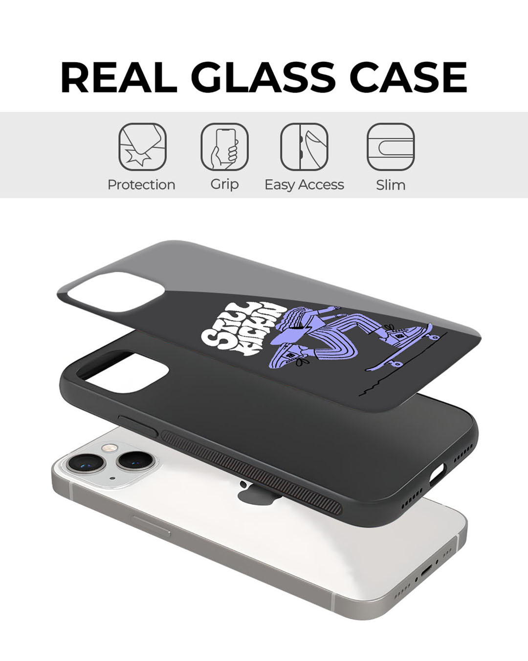 Shop Still Kickin Premium Glass Cover for Apple iPhone 14-Back